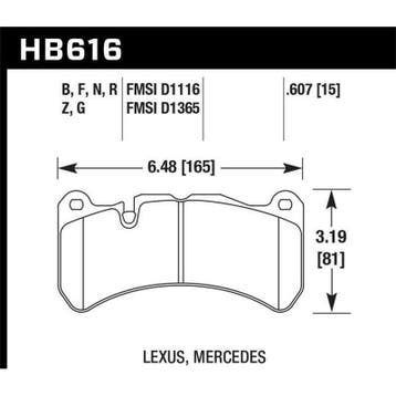 Hawk 08-09 Lexus IS-F Performance Ceramic Street Front Brake, Ophalen of Verzenden, Nieuw