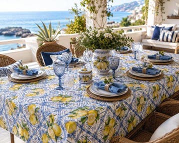 tafelkleed voor grote tafels “Luce di Costiera” - Tafelkleed