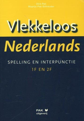 9789077018880 Vlekkeloos Nederlands taalniveau 1F en 2F, Verzenden, Nieuw, Dick Pak