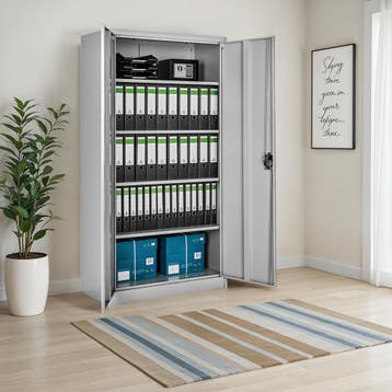 Archiefkast Blain met 5 planken 40x80x180cm - grijs, Verzenden, Nieuw