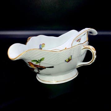 Herend - Large Gravy Boat wirh Spoon (23,5 cm) - Rothschild