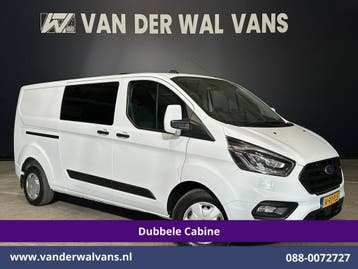 Ford Transit Custom | 2.0 TDCI 131pk L2H1 Dubbele Cabine, Gebruikt, Euro 6, Wit, Dealer onderhouden