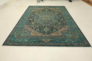 Handgeknoopte designer tapijt met Heriz-patroon - nieuw -, Nieuw