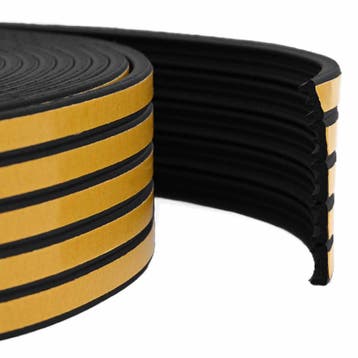 vidaXL Zelfklevende raamafdichting Zwart 15 x 8 mm 100 m, Verzenden, Nieuw