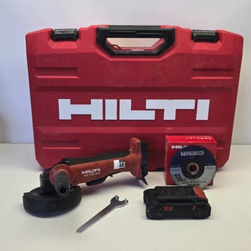 Hilti AG 5D-22 Haakse Slijper Incl. Accu | Nieuwstaat, Doe-het-zelf en Verbouw, Gereedschap | Slijpmachines, Ophalen of Verzenden