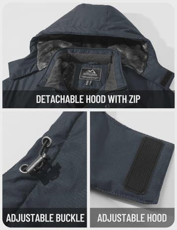 Heren Winterjas Waterdicht Fleece Warm Winddicht Met Capucho, Verzenden, Nieuw