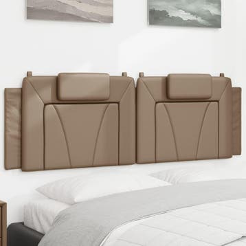 vidaXL Hoofdbordkussen Viana 160 cm kunstleer, Verzenden, Nieuw, Bruin, Overige materialen