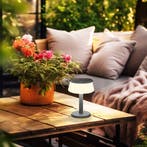 Solar tafellamp Malmo| Warm wit licht | Grijs, Zonne-energie, Kunststof, Verzenden, Minder dan 50 watt