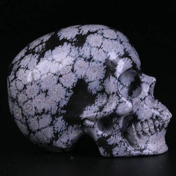 79g Snowflake Obsidian Skull – Geen kristal lijkt op een
