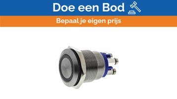 Bieden: Bulgin MPI/TE/BL/12 Stainless Steel Illuminated Pus, Watersport en Boten, Ophalen of Verzenden, Nieuw, Elektra en Verlichting
