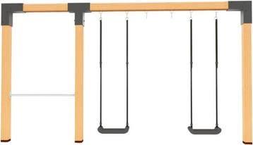 Houten schommel 400 cm Douglas hout met duikelstang en Po..., Ophalen of Verzenden, Nieuw