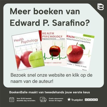 Health Psychology - Edward P. Sarafino 9780471691006, Verzenden, Gelezen, Edward P. Sarafino