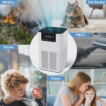 Luchtzuiveraar met HEPA-filter, ionisator en aromatherapie –, Verzenden, Nieuw