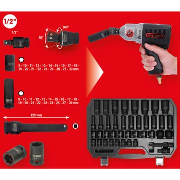 KS Tools 1/2 Kracht Dopsleutelset 40-delig, Auto diversen, Autogereedschap, Verzenden, Nieuw
