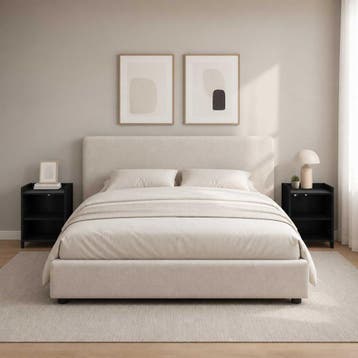 vidaXL Nachtkastjes 2 st Zwart eiken 40 x 30 x 60 cm Bewerkt, Minder dan 45 cm, Verzenden, Nieuw, 55 tot 70 cm