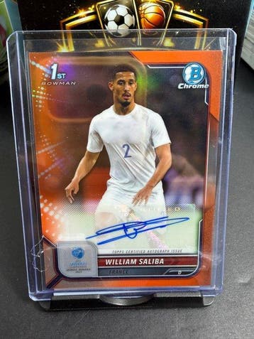 2023 Bowman Chrome William Saliba 12/75 Gesigneerde kaart,, Verzamelen, Nieuw