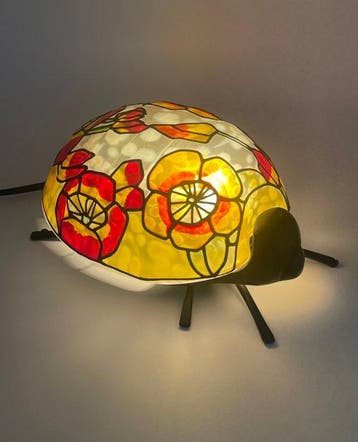 Mathias - Style Tiffany - Lamp - Glas, Metaal -
