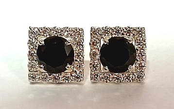 Zonder minimumprijs - Oorbellen Zilver - 4.40ct. tw. Diamant, Sieraden, Tassen en Uiterlijk, Oorbellen, Nieuw