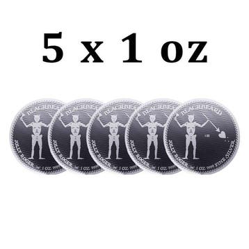 Niue. 2 Dollars 5 x 2023 1oz $2 NZD Niue Blackbeard - Jolly