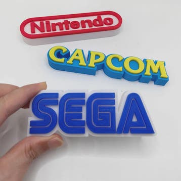 3D Geprint Logo Naamplaat voor Figuren Collectie - Video Gam, Verzenden, Nieuw