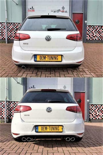 Diffuser + Uitlaat geschikt voor Golf 7 | 7R-LOOK | 12-17 |, Volkswagen, Nieuw, Ophalen of Verzenden, Achter