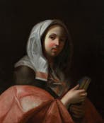 Scuola romana (XVIII) - Giovane donna velata con libro - NO