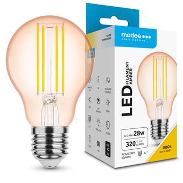 Modee LED Peer E27 4W 320lm 1800K Amber Niet-Dimbaar Ø6cm, Ophalen of Verzenden, Nieuw