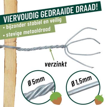 5 meter Premium schapenhek, latafstand 3-4 cm, hoogte 100cm, Verzenden, Nieuw