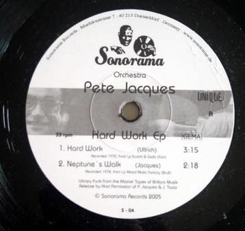 vinyl single 7 inch - Orchestra Pete Jacques - Hard Work EP, Verzenden, Zo goed als nieuw, 7 inch, R&B en Soul