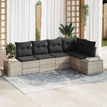 vidaXL 5 st Lichtgrijs, Tuin en Terras, Tuinsets en Loungesets, Verzenden, Nieuw, 5 zitplaatsen