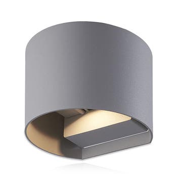 WANDLAMP THEBE ROND GRIJS 6W DIMBAAR, Nieuw