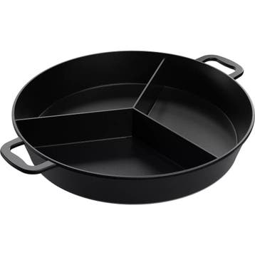 AMT Gastroguss Grote pan 65 cm – 3 segmenten – titanium, Huis en Inrichting, Keuken | Potten en Pannen, Ophalen of Verzenden, Nieuw