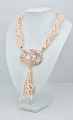 Koraal - Zilver, Verguld - Halsketting - CORALLO ROSATO, Antiek en Kunst