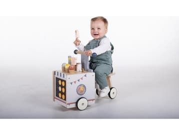 Jack & Jacky Houten Loopfiets - Ijskar - 4 wielen - Multi, Verzenden, Nieuw