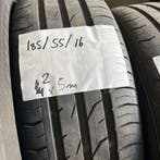 4 x Continental PremiumContact 2 185-55-16 Zomerbanden 5mm, Gebruikt, 16 inch, Band(en), Personenwagen