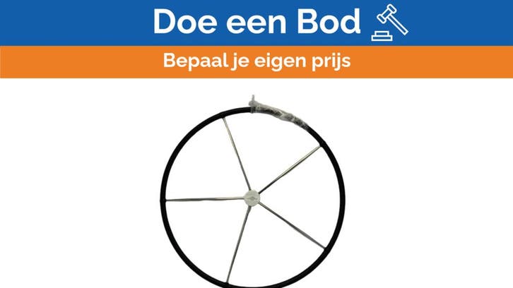 Bieden: Lewmar 5-Spoke Commodore Steering Wheel Black Stain, Watersport en Boten, Bootonderdelen, Overige typen, Nieuw, Zeilboot of Motorboot