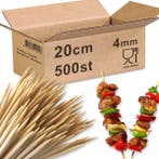 Sateprikkers 20cm Ø4mm rond met punt Foodgrade 500 stuks, Ophalen of Verzenden, Overige typen