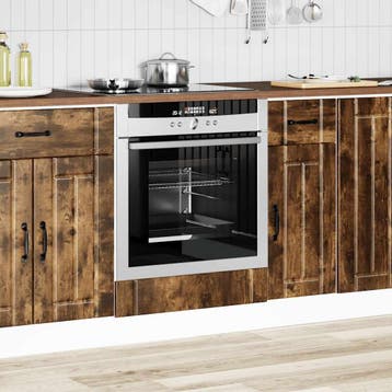 vidaXL Ovenkast Lucca bewerkt hout gerookt eikenkleurig, Verzenden, Nieuw, Bruin