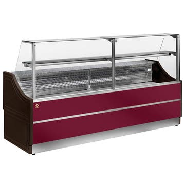 Gekoelde uitstaltoonbank rechte ruiten 90°, zonder reserve, Verzenden, Nieuw in verpakking, Koelen en Vriezen
