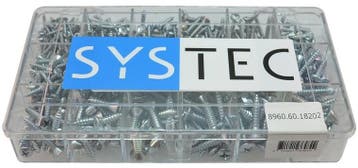 plaatschroef din 7983 verzinkt Systec assortiment doos 1..., Nieuw