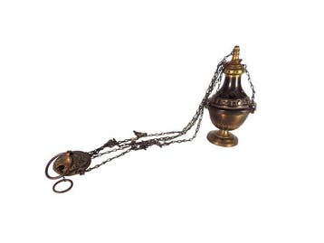 Wierookvat - Brons, Messing - Liturgisch wierookvat uit de