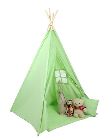 Tipi Tent Zacht Groen | 120x160cm | A-kwaliteit | Beste P..., Nieuw, Ophalen of Verzenden, 100 cm of meer, Matras