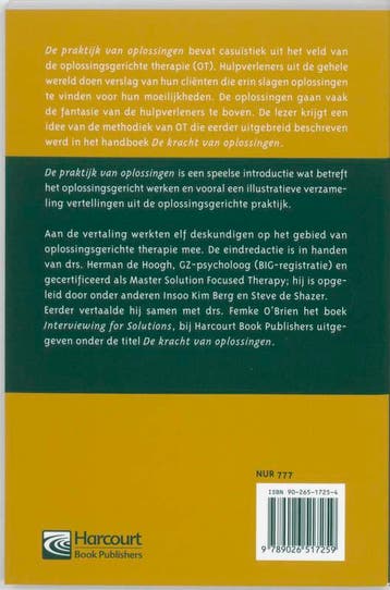De praktijk van oplossingen 9789026517259 I.K. Berg, Verzenden, Zo goed als nieuw, I.K. Berg
