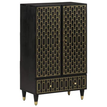 vidaXL buffetkast 60x33x100 cm massief mangohout, Huis en Inrichting, Minder dan 50 cm, Verzenden, 100 tot 150 cm, Nieuw
