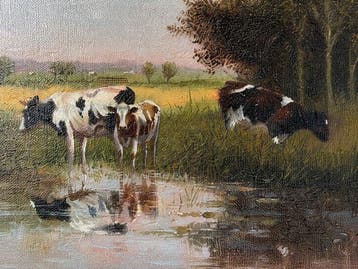Albert J. Temming (1942) - Koeien Amelisweerd, Antiek en Kunst, Kunst | Schilderijen | Klassiek