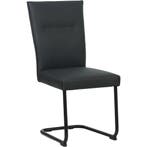 Leren eetkamerstoel Retro - Toledo Pacific (donkerblauw) -, Huis en Inrichting, Stoelen, Ophalen of Verzenden, Nieuw, Leer, Modern