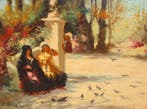 Emilio Álvarez Díaz (1879-1952) - Conversaciones íntimas, Antiek en Kunst