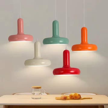 Lumi Moderne Retro Hanglamp - Designlamp Paddenstoel E27, Verzenden, Nieuw, Overige materialen