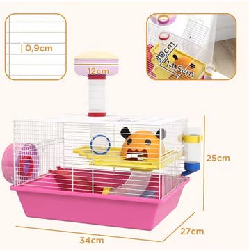Hamsterkooi met Observatietoren en Oefenwiel, Verzenden, Nieuw