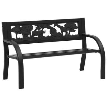 vidaXL Kindertuinbank 86 cm staal, Tuin en Terras, Verzenden, Nieuw, Metaal